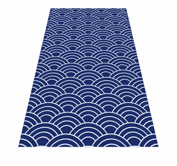Dalgalı çizgiler deseni geometrik pvc halı - TenStickers
