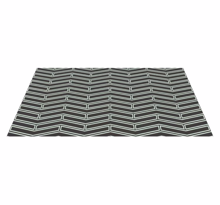 şivron çizgileri geometrik pvc halı - TenStickers