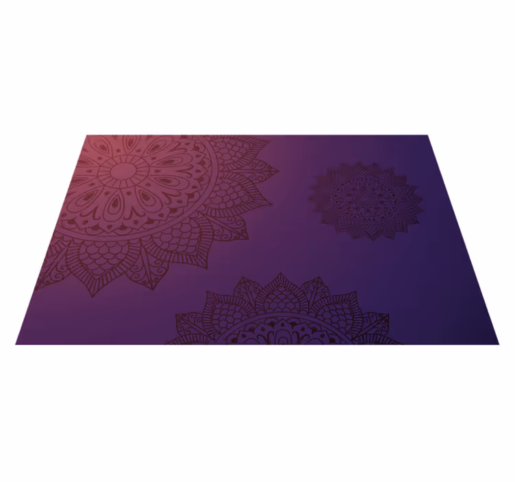 Parlak mavi ve açık mandala vinil halı - TenStickers