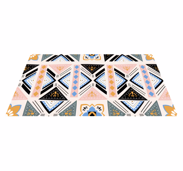 Geometrik desenli goblen geometrik pvc halı - TenStickers