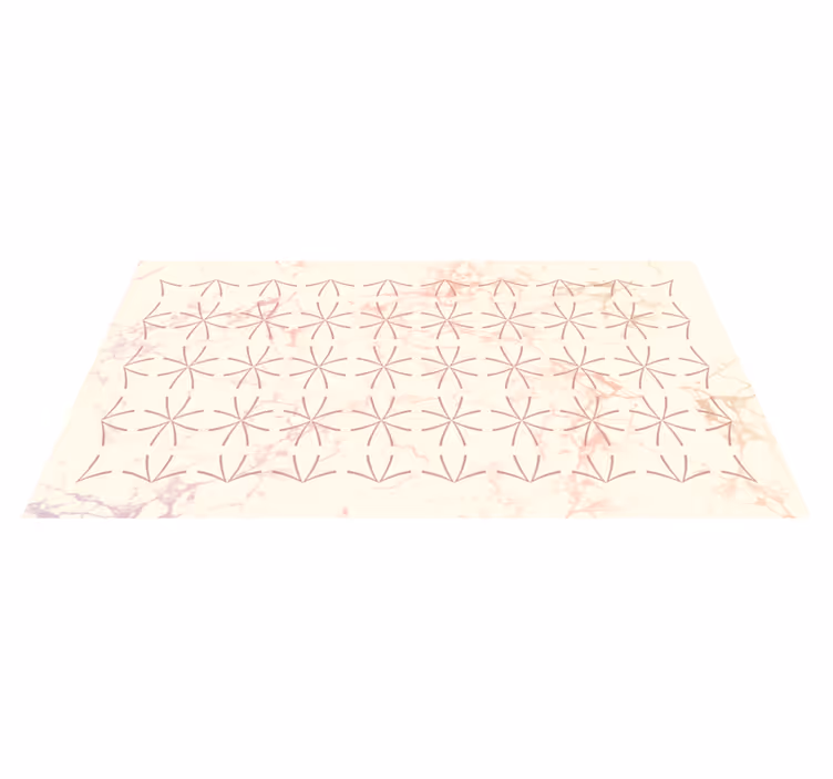 Geometrik yıldız deseni oturma odası pvc halı - TenStickers