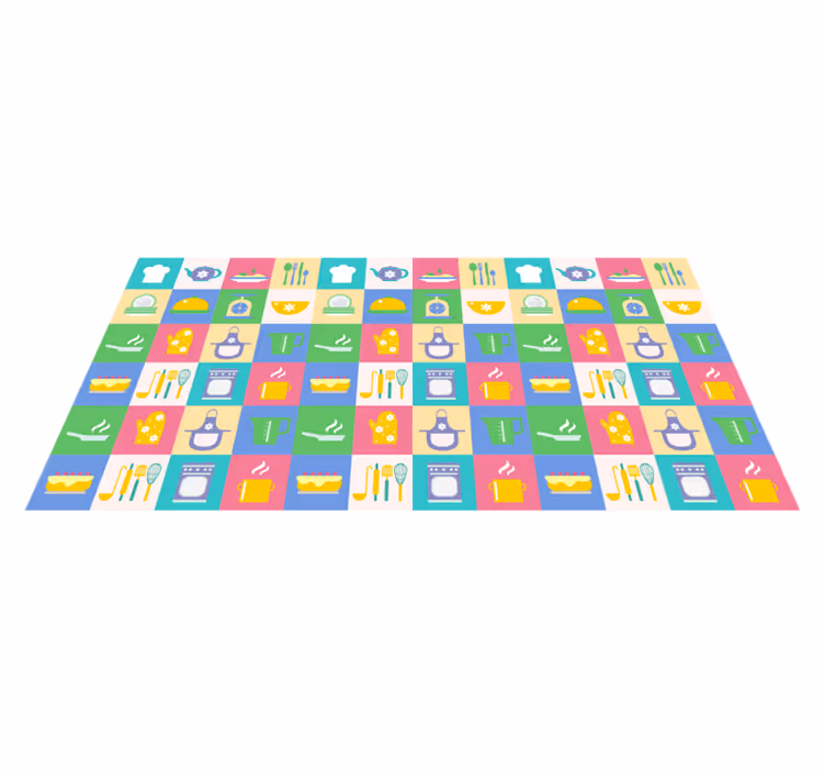 Mutfak eşyaları mutfak yer karoları - TenStickers