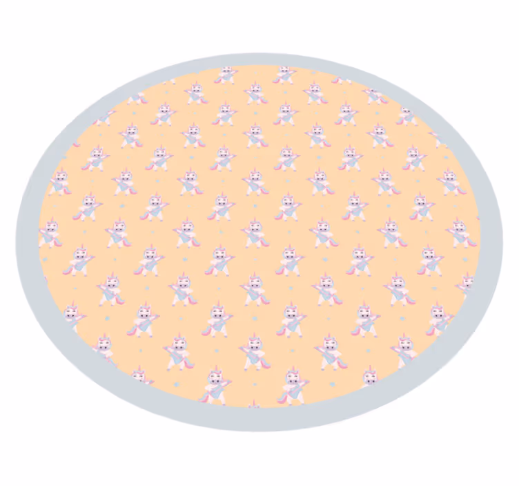 Tavşan yuvarlak bebek pvc halı - TenStickers