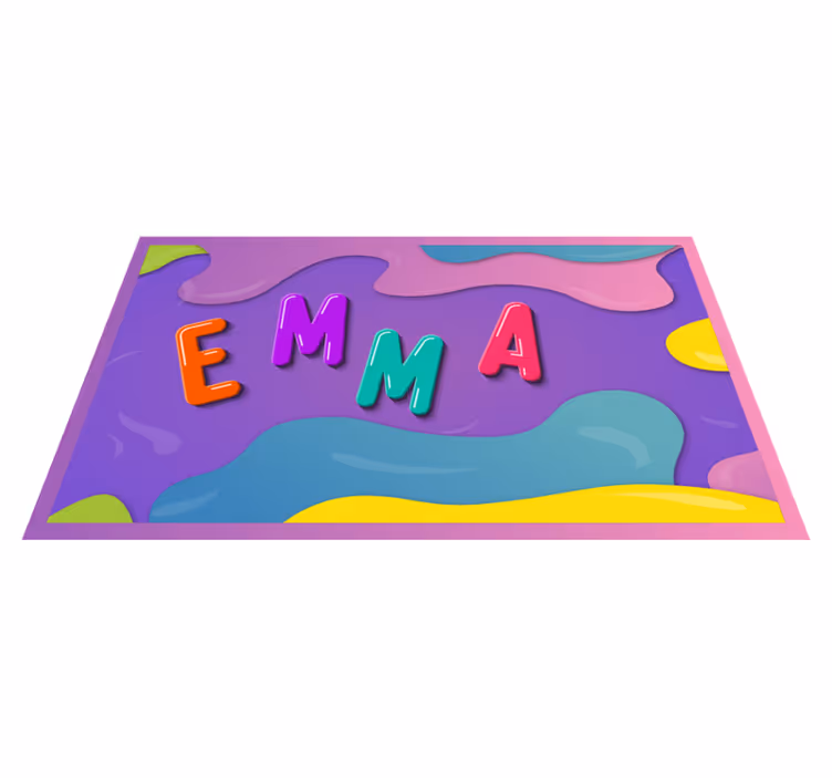 Kişiselleştirilmiş isim isimlerle pvc halı - TenStickers