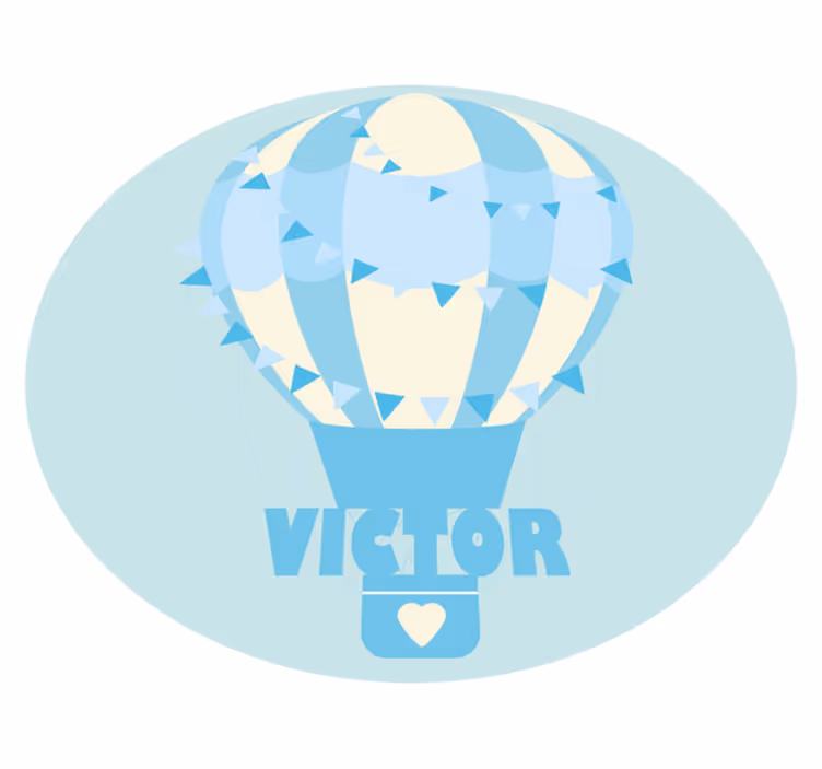 özelleştirilebilir balon isimlerle pvc halı - TenStickers