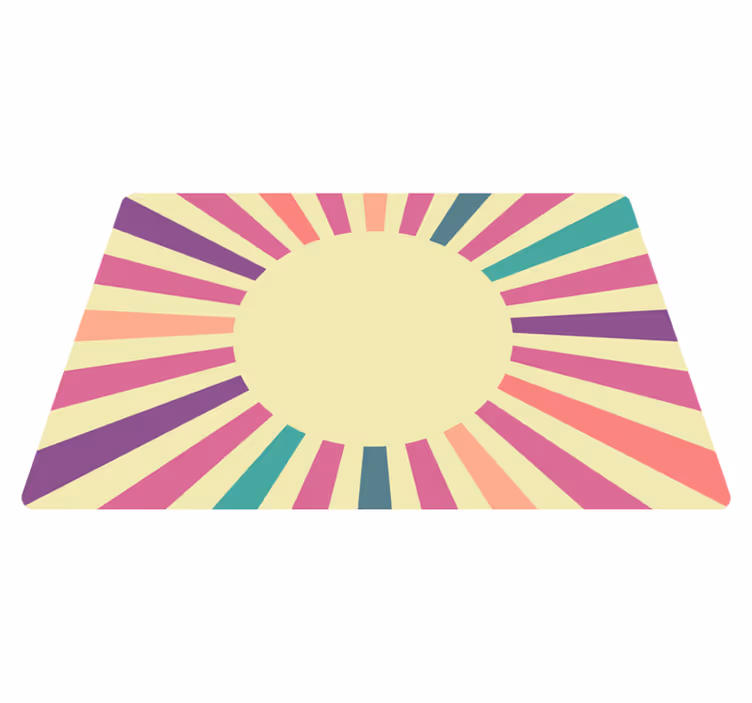 Yayılan çizgiler tasarımı geometrik pvc halı - TenStickers