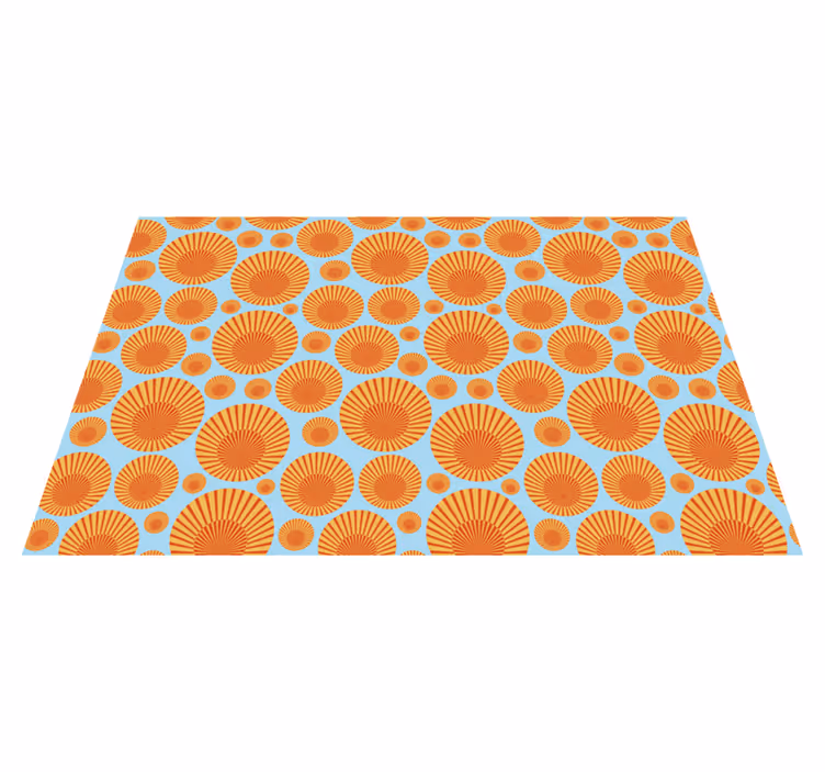 Geometrik güneş patlaması geometrik pvc halı - TenStickers