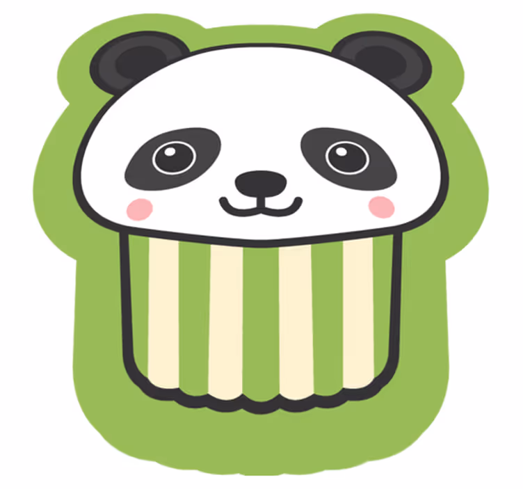 Panda yavrusu tasarımı bebek pvc halı - TenStickers