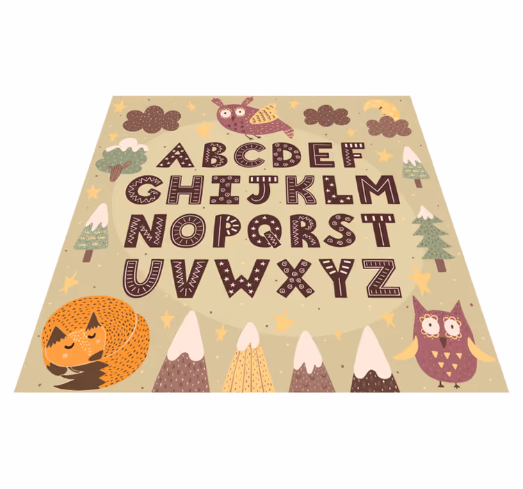 Alfabe kreş alfabe pvc halı - TenStickers