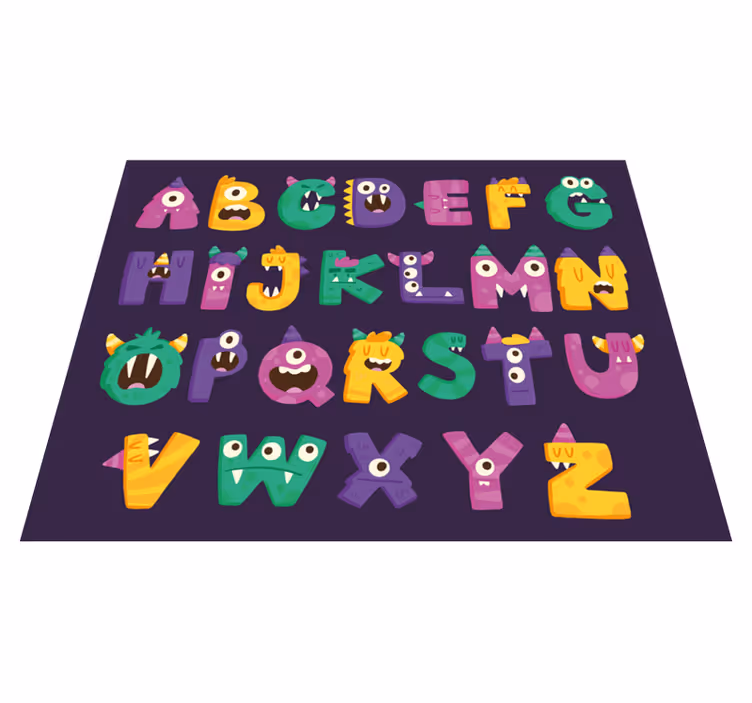Alfabe canavarları alfabe pvc halı - TenStickers