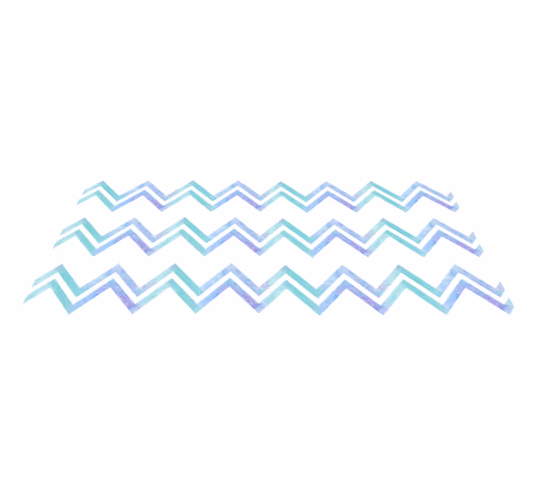 Mavi taş tonları zig zag taş yer karoları - TenStickers