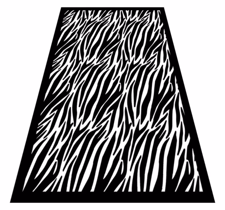 Zebra şeridi hayvan baskı pvc halı - TenStickers