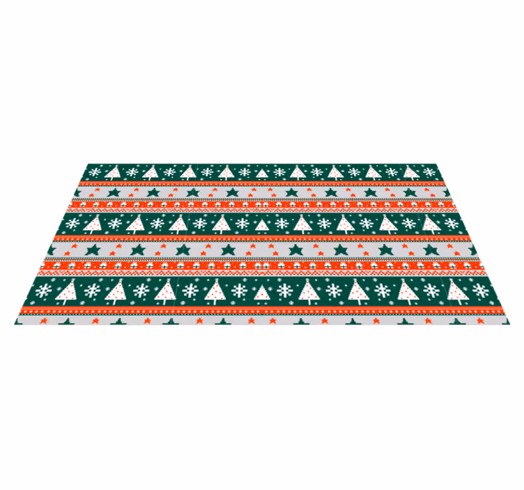 şenlikli desen Noel pvc halı - TenStickers