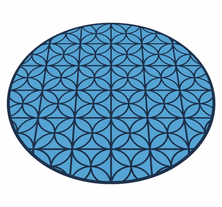 Dairesel geometrik geometrik pvc halı - TenStickers