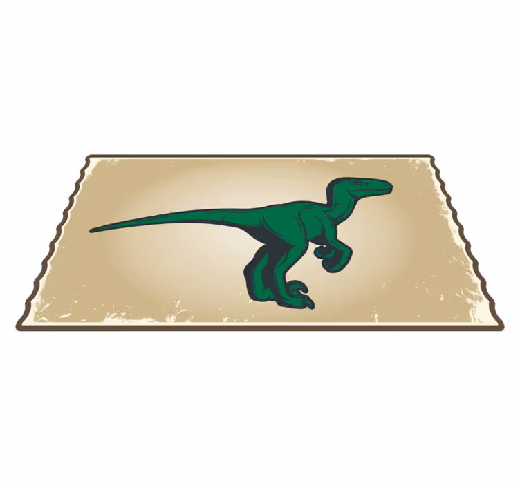 Karikatür raptor maskot dinozor hayvan kilim - TenStickers