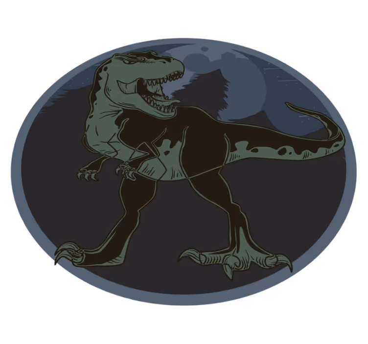 Dinozor illüstrasyon Hayvan pvc halı - TenStickers
