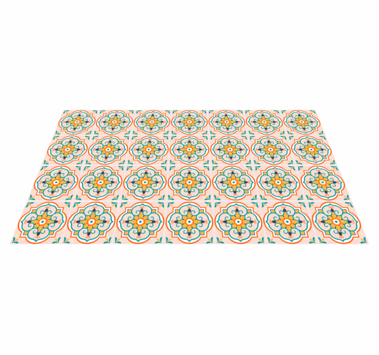 Mozaik desenli motif fayans efekti pvc halı - TenStickers