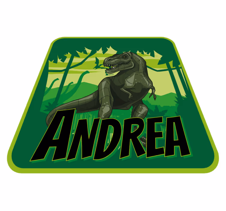 Gerçekçi dinozor arka plan kişiselleştirilmiş paspas - TenStickers