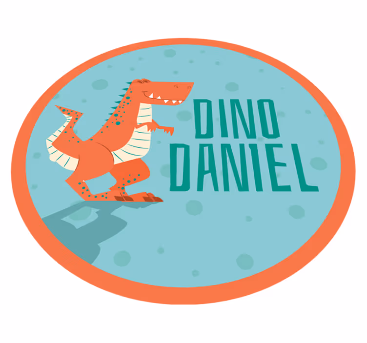 Dinozor özelleştirilebilir daire pvc halı - TenStickers