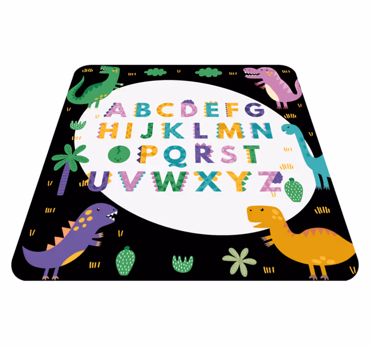 Renkli eğitici oyun zamanı alfabe pvc halı - TenStickers