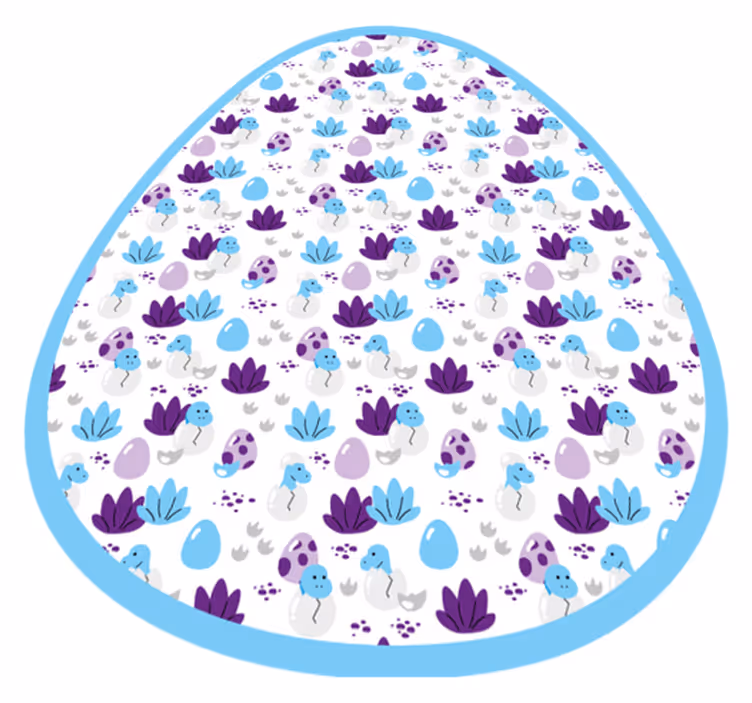 Yumurtadan çıkan bebek dinozorlar hayvan kilim - TenStickers