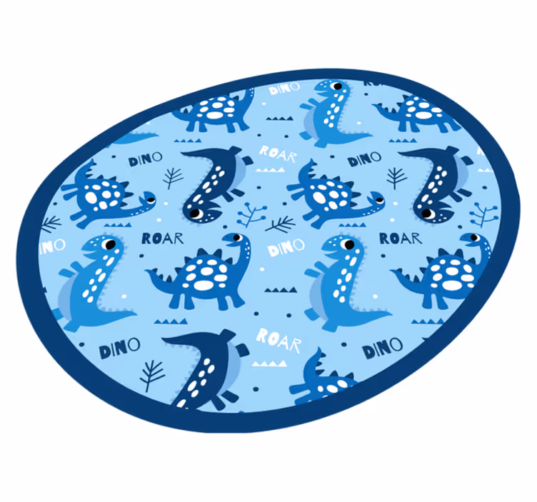 Dinozor oyun zamanı çemberi pvc halı - TenStickers