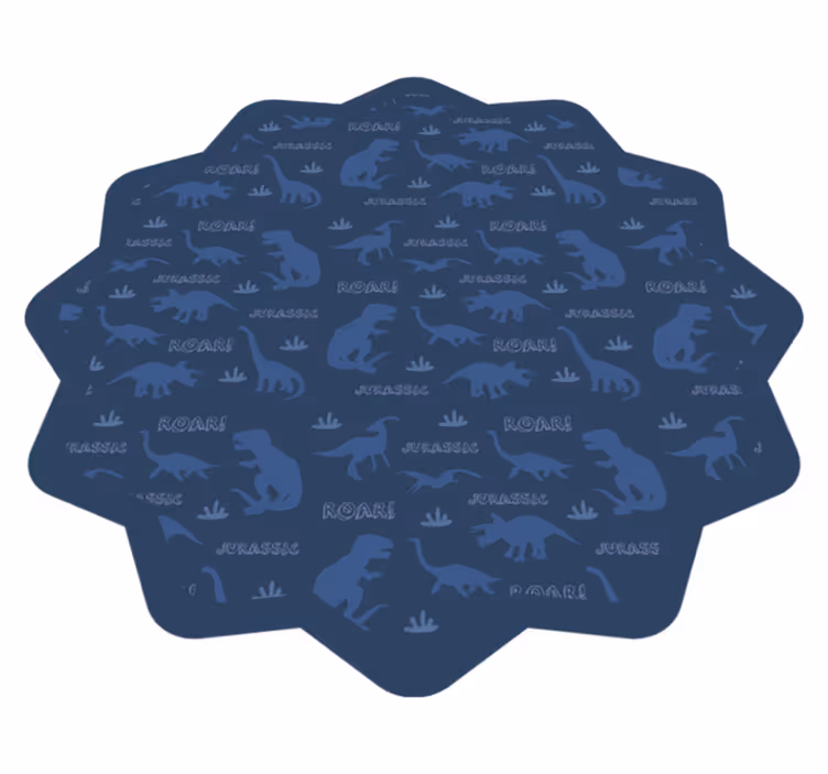 Dinozor ana hatları pvc halı - TenStickers