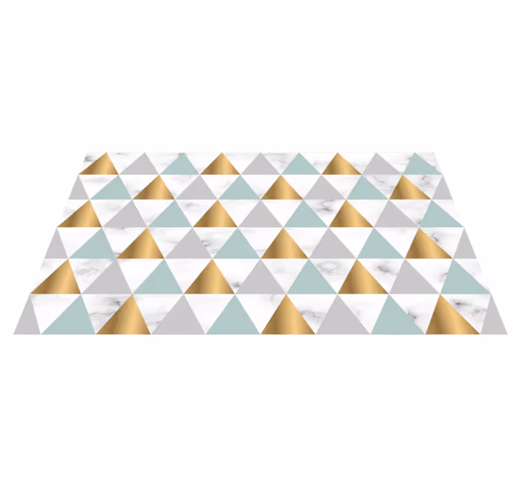 Mermer üçgen geometri koridor rayları - TenStickers