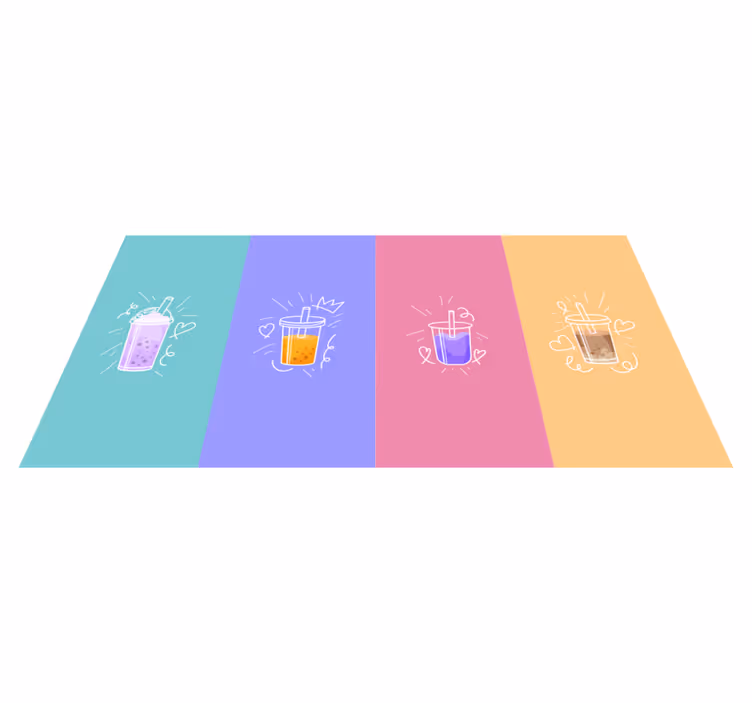 Koleksiyon kabarcık inci süt kahve modern halı - TenStickers