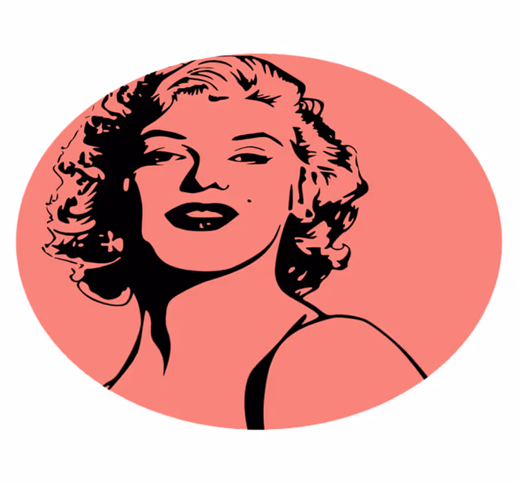 Marilyn monroe portre vinil halı - TenStickers