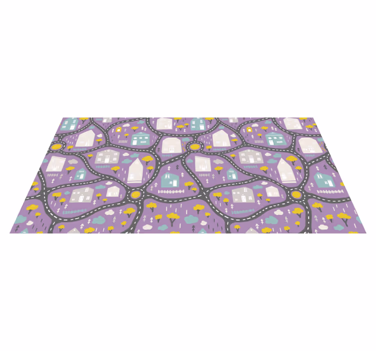 Yol haritası oyunu yollar pvc halı - TenStickers
