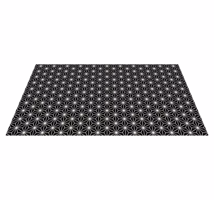Siyah ve beyaz geometrik elmas kilim - TenStickers