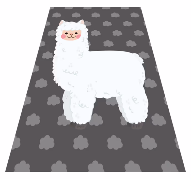 Gri nordic lama çocuklar vinil kilim - TenStickers