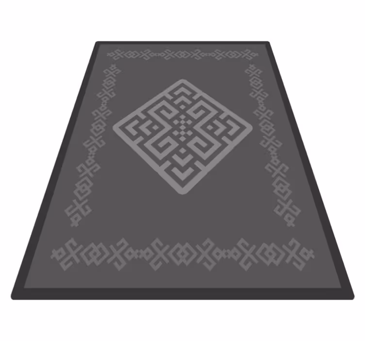 Gri dikdörtgen etnik halı - TenStickers