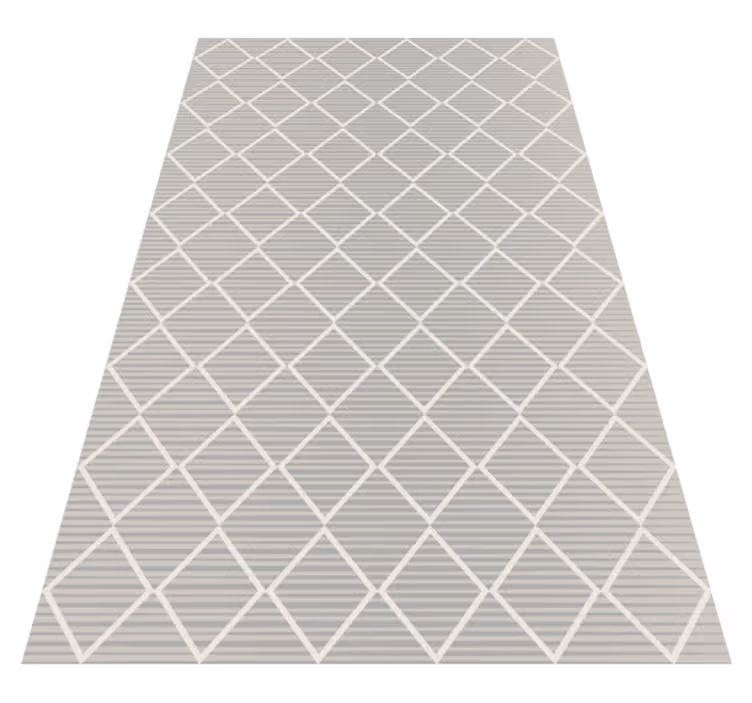 Düzensiz gri eşkenar dörtgen geometrik vinil kilim - TenStickers