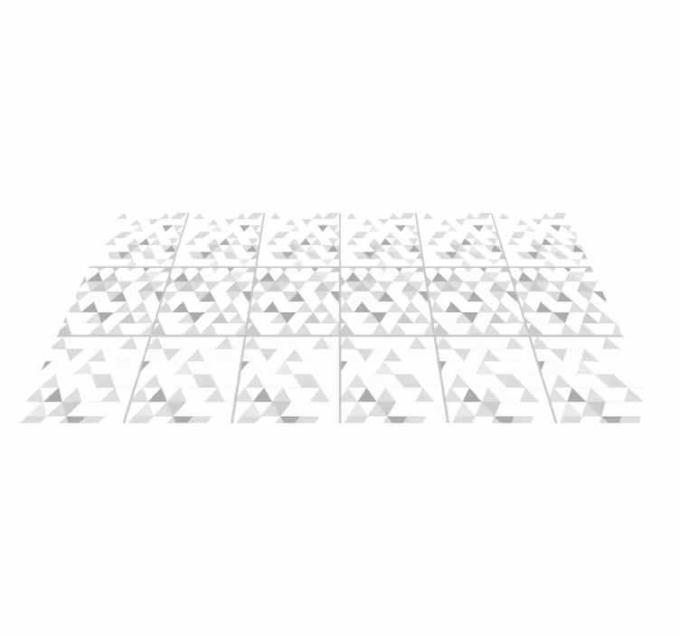 üçgen gri motifler geometrik pvc halı - TenStickers