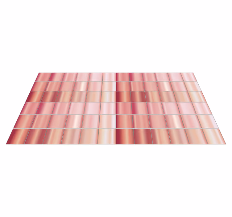 Pembe kiremitli desen fayans efekti pvc halı - TenStickers
