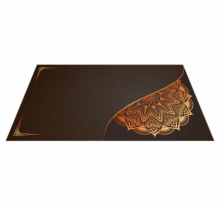 Mandala köşe tasarımı mandala pvc halı - TenStickers