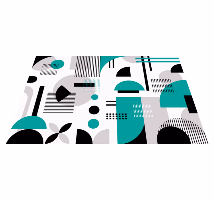 Modern geometrik şekil vinil halı - TenStickers