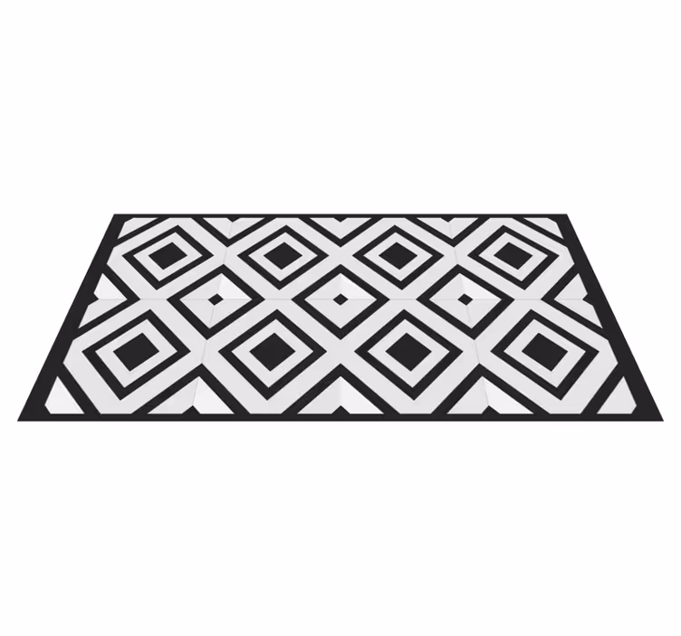 Elmas desen paspas geometrik pvc halı - TenStickers