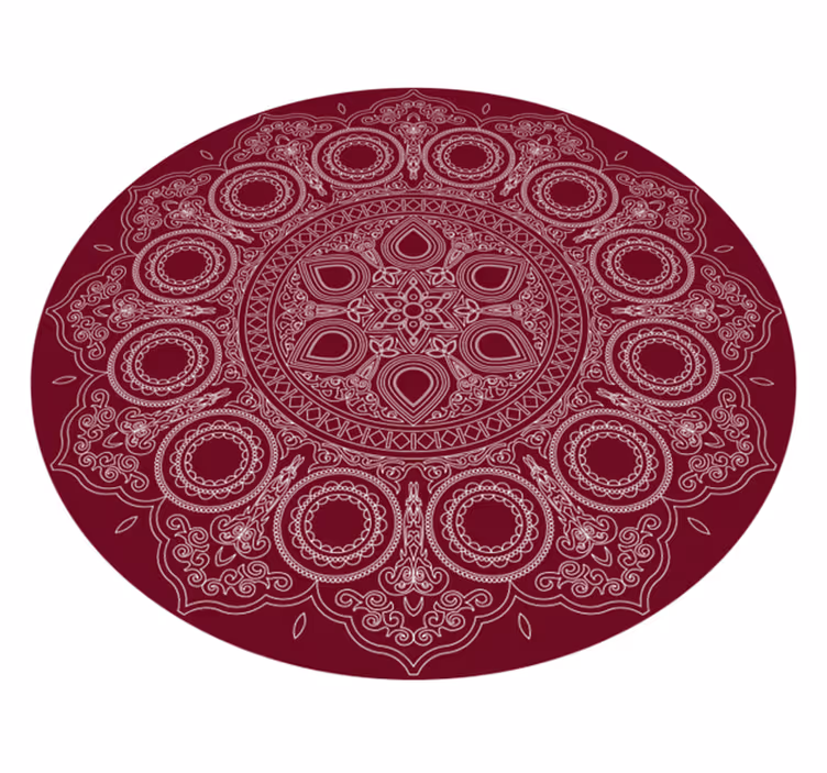 Lotus çiçeği mandala vinil halı - TenStickers