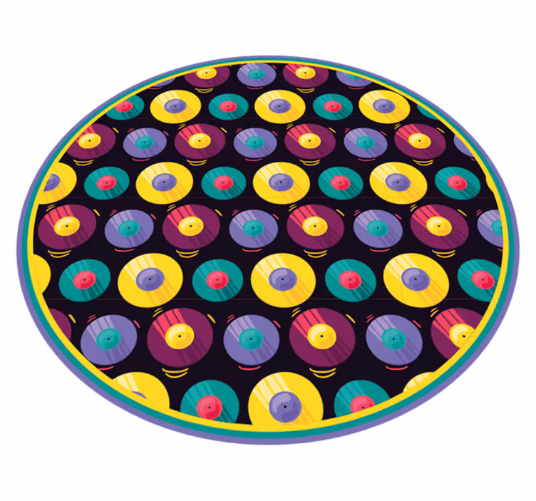 Vinil kayıt vintage kilim deseni - TenStickers