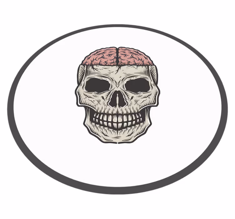 Beyin ve kafatası genç vinil halı - TenStickers
