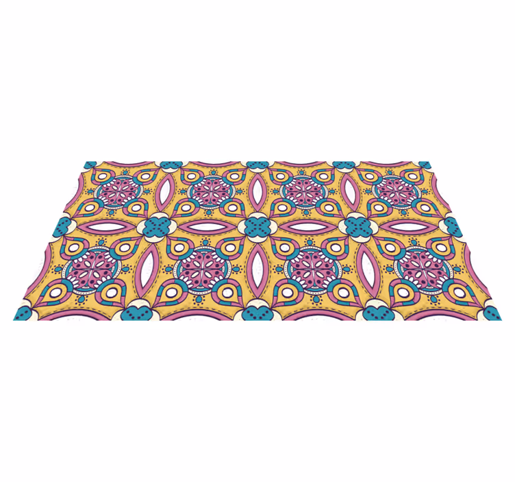 Retro mandalalar vinil kilim - TenStickers