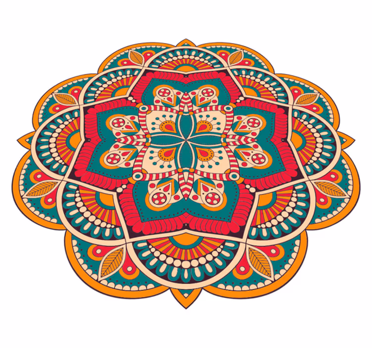 Fas mandala vinil halı - TenStickers