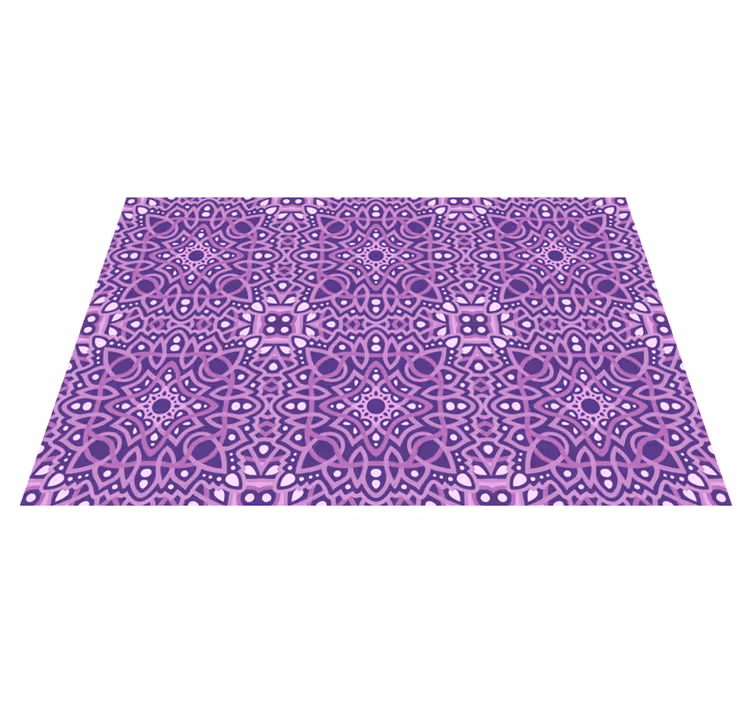 Mandala mor fayans mandala vinil halı - TenStickers