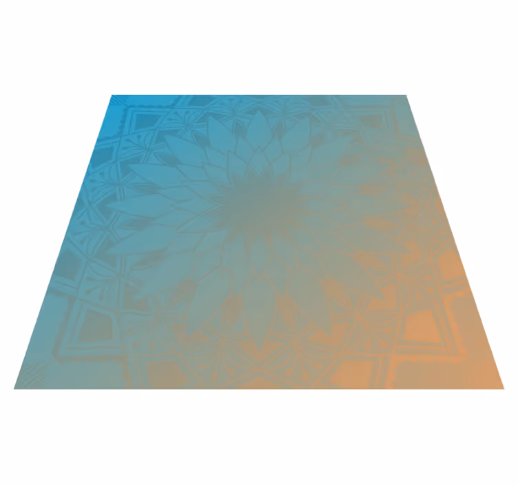 Mandala gradyanı mandala pvc halı - TenStickers