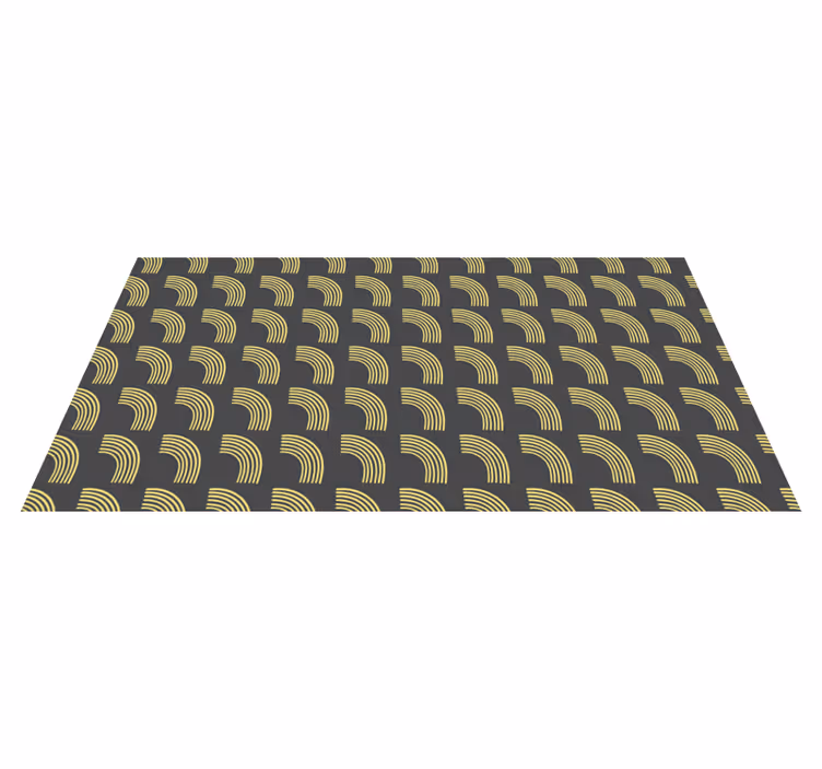 Geometrik yay desenleri çizgili pvc halı - TenStickers