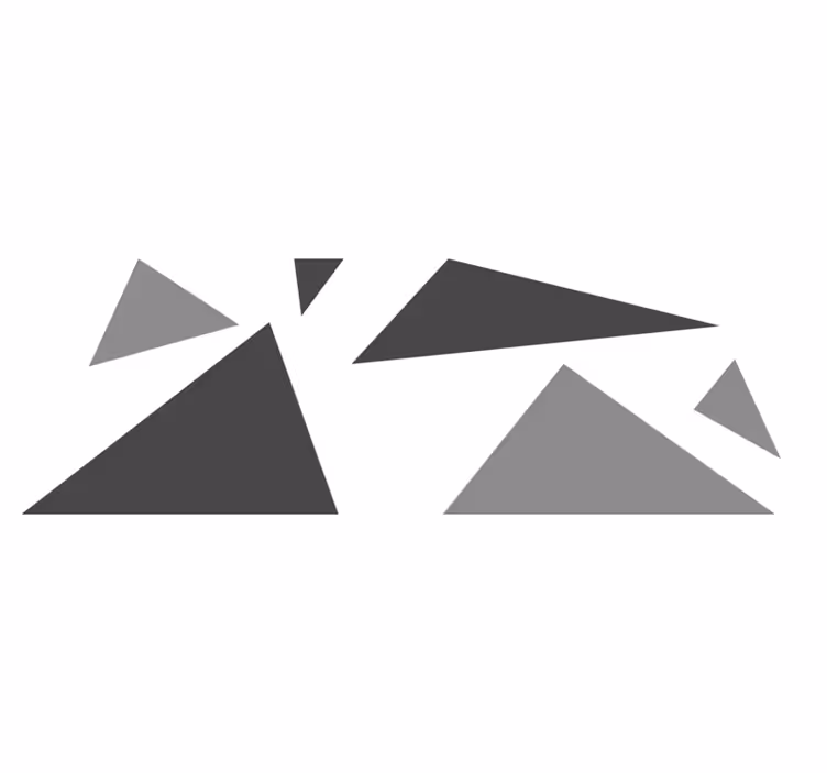 Geometrik şekillerin kontrastı geometrik pvc halı - TenStickers