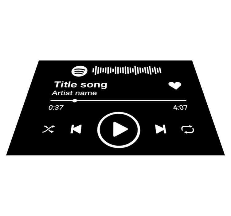 Spotify metin kişiselleştirilmiş paspas - TenStickers
